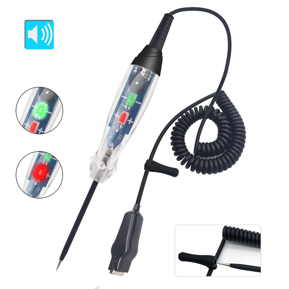 Car Led Circuit Tester Sound Light Alarm Measuring Pen Double Led Indication Light Fault Maintenance Detector 6-24v black - Premium OBD & Diagnostic Tools from Rapidvehicles - Just $32.99! Shop now at Rapidvehicles