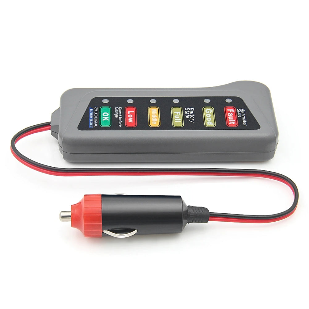 Car Cigarette Lighter Battery Tester 6 Led Lights Display Overload Checker 12v Battery Voltage Tester as picture show - Premium OBD & Diagnostic Tools from Rapidvehicles - Just $16.99! Shop now at Rapidvehicles