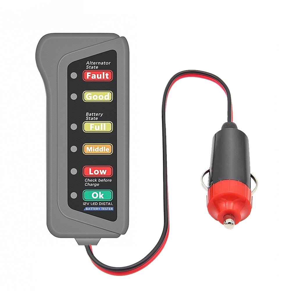 Car Cigarette Lighter Battery Tester 6 Led Lights Display Overload Checker 12v Battery Voltage Tester as picture show - Premium OBD & Diagnostic Tools from Rapidvehicles - Just $16.99! Shop now at Rapidvehicles