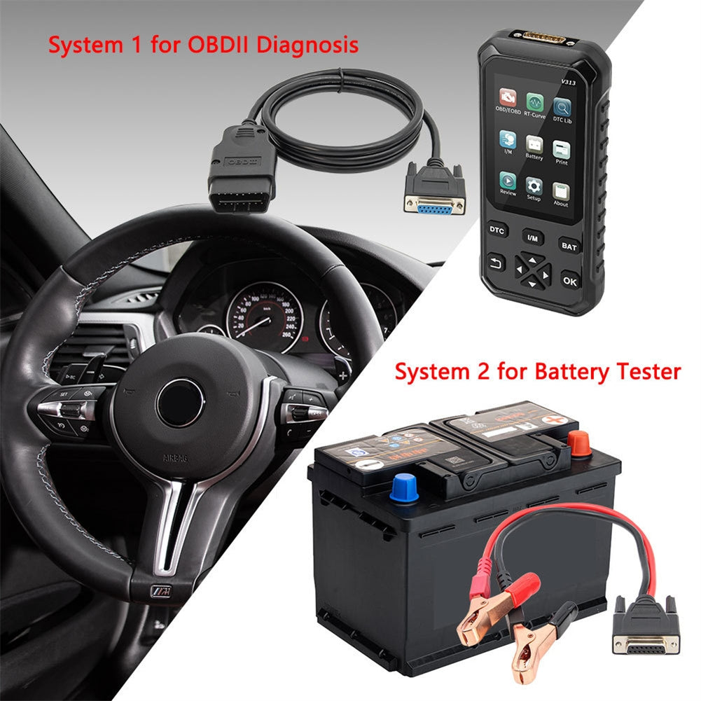 V313 2-in-1 12v Car Battery Tester Obd Diagnostic Tool Analyzer Automobile Charging Starting Systems Tester - Premium OBD & Diagnostic Tools from Rapidvehicles - Just $97.99! Shop now at Rapidvehicles