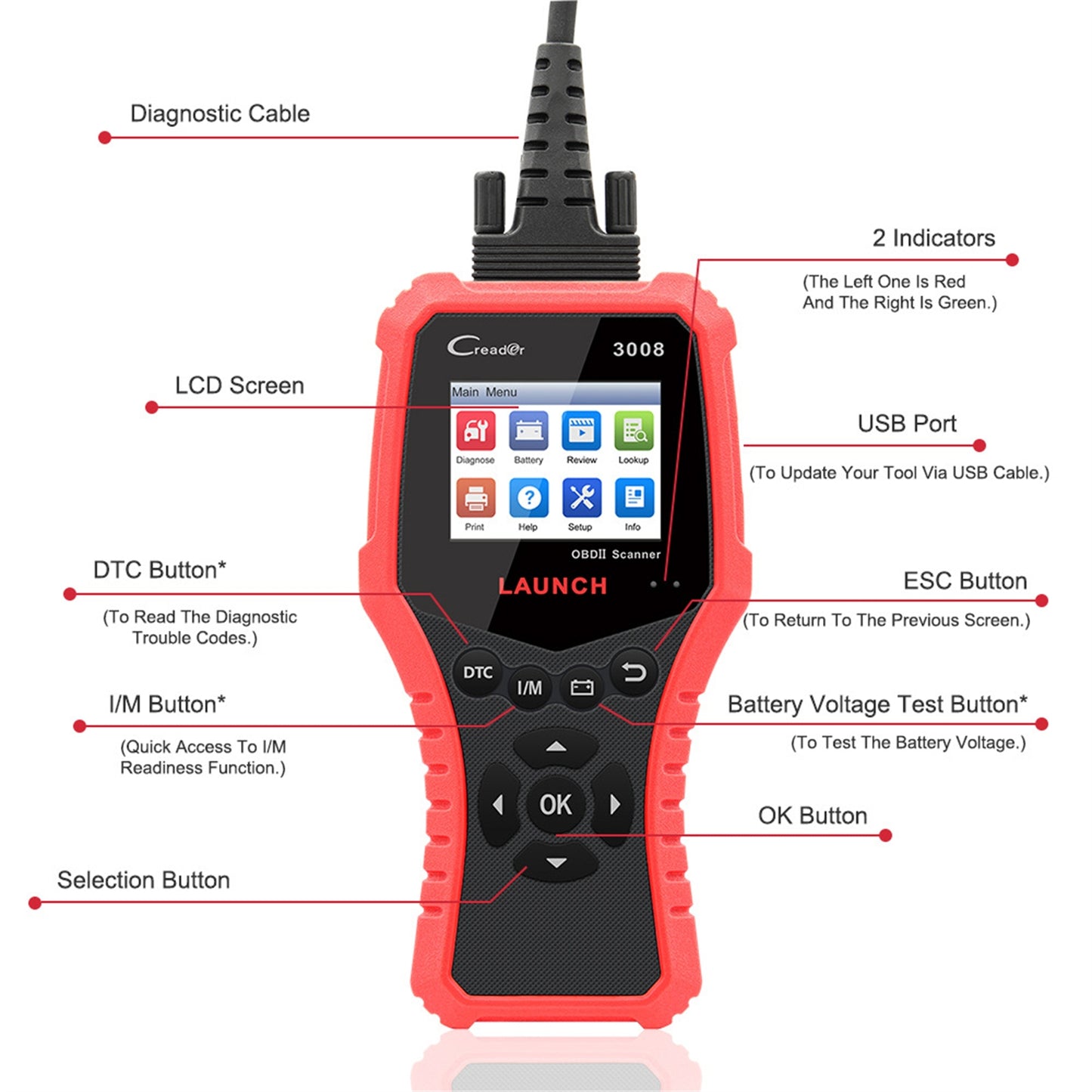 CR3008 Car Code Reader Engine Scanner Obd2 Auto Car Fault - Premium OBD & Diagnostic Tools from Rapidvehicles - Just $92.99! Shop now at Rapidvehicles