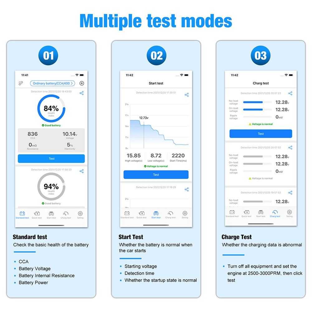 BK100 BST360 Battery Tester Bluetooth 12v Battery Monitor Charging Cranking Analysis Test Tools Silver - Premium OBD & Diagnostic Tools from Rapidvehicles - Just $39.99! Shop now at Rapidvehicles