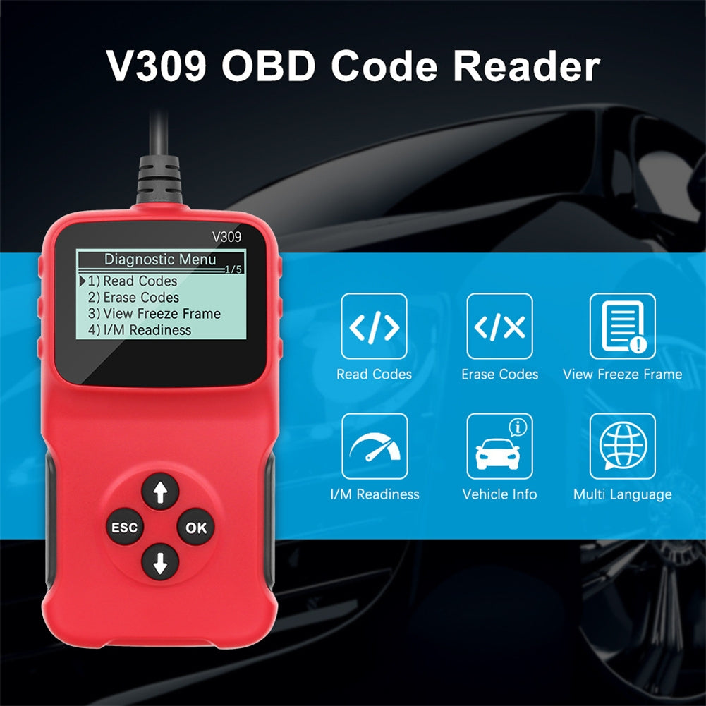 V309 Car Obd Scanner Multi-language Code Reader Fault Code Clear Car Diagnostic Scanner Auto Tool Vc309 Vc300 V300 - Premium OBD & Diagnostic Tools from Rapidvehicles - Just $39.99! Shop now at Rapidvehicles