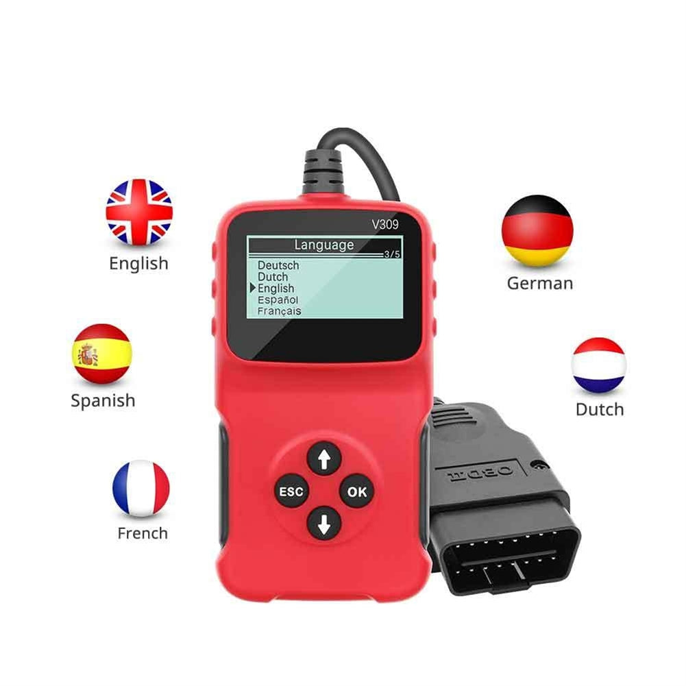 V309 Car Obd Scanner Multi-language Code Reader Fault Code Clear Car Diagnostic Scanner Auto Tool Vc309 Vc300 V300 - Premium OBD & Diagnostic Tools from Rapidvehicles - Just $39.99! Shop now at Rapidvehicles