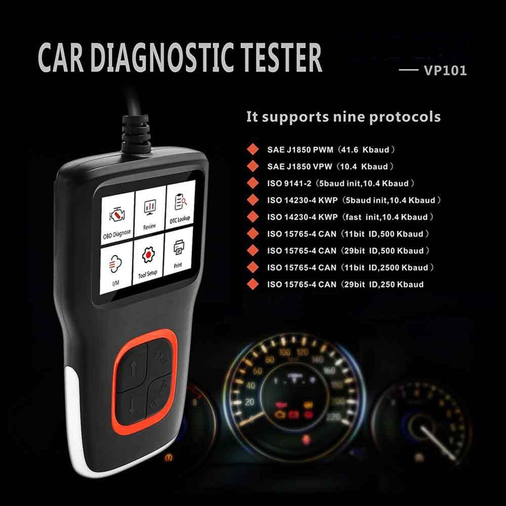 Viecar Vp101 Code Reader Automobile Fault Detector Erase Error Codes Car Diagnostic Tool - Premium OBD & Diagnostic Tools from Rapidvehicles - Just $79.99! Shop now at Rapidvehicles