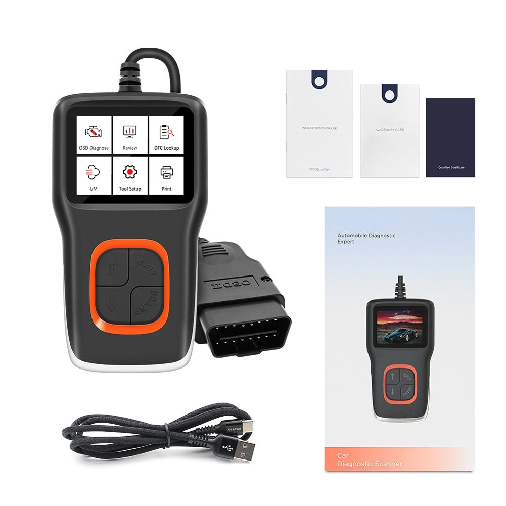 Viecar Vp101 Code Reader Automobile Fault Detector Erase Error Codes Car Diagnostic Tool - Premium OBD & Diagnostic Tools from Rapidvehicles - Just $79.99! Shop now at Rapidvehicles