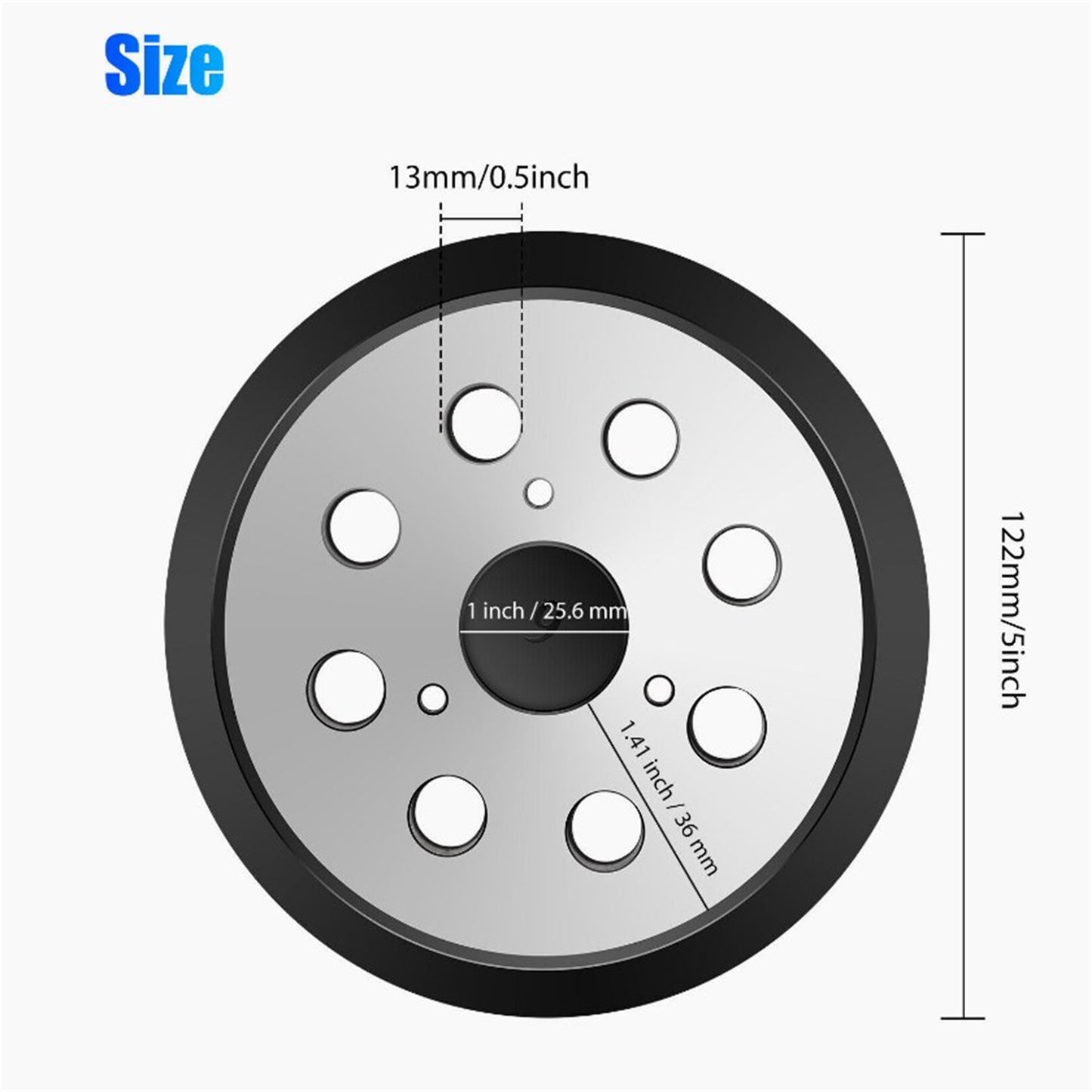 5 Inch 8 Hole Hook Loop Sander Pad Compatible For DW4388 DW423 - Premium Car Organizers from Rapidvehicles - Just $19.79! Shop now at Rapidvehicles