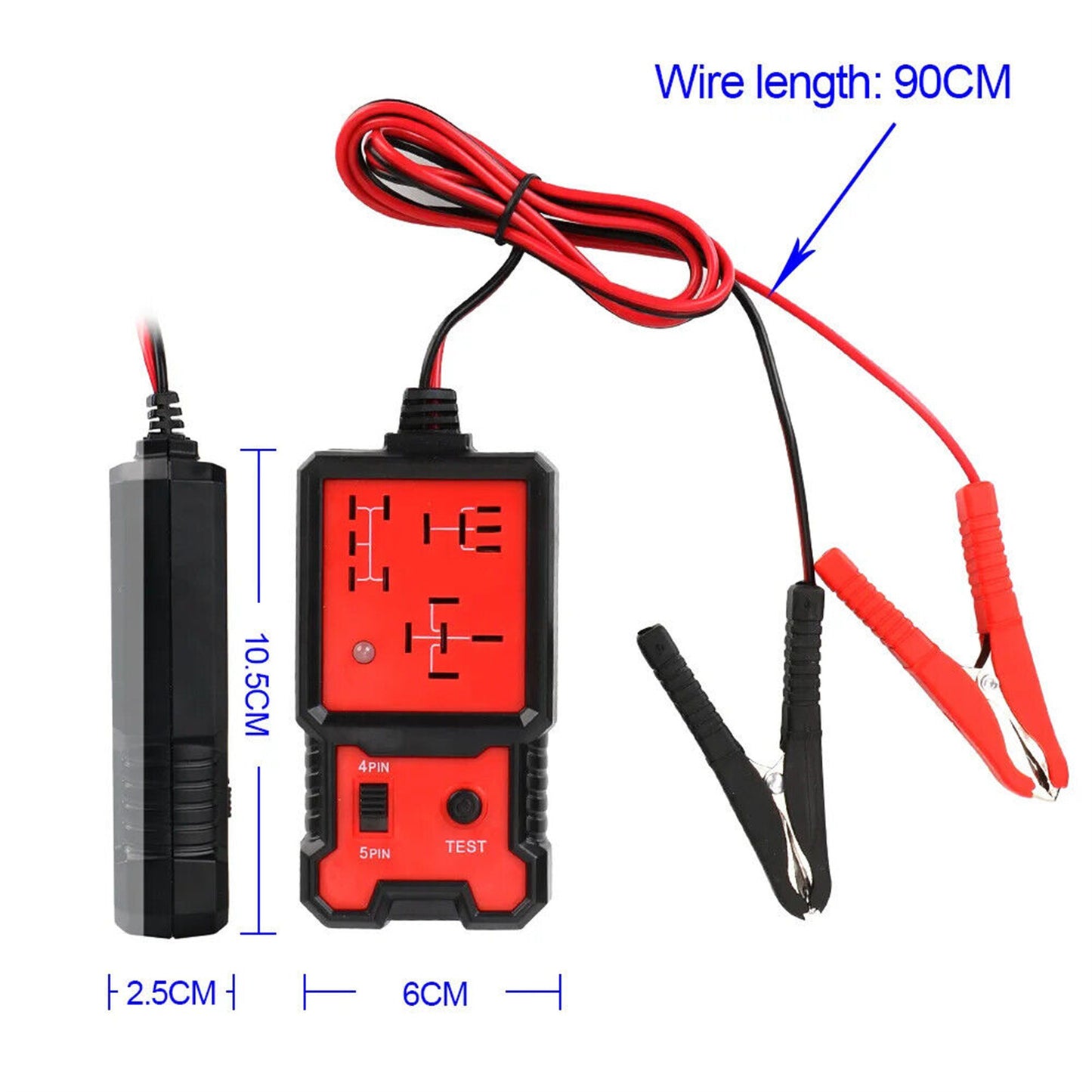 Automotive Relay Tester Car Battery Tester With Clips LED Light - Premium OBD & Diagnostic Tools from Rapidvehicles - Just $34.99! Shop now at Rapidvehicles