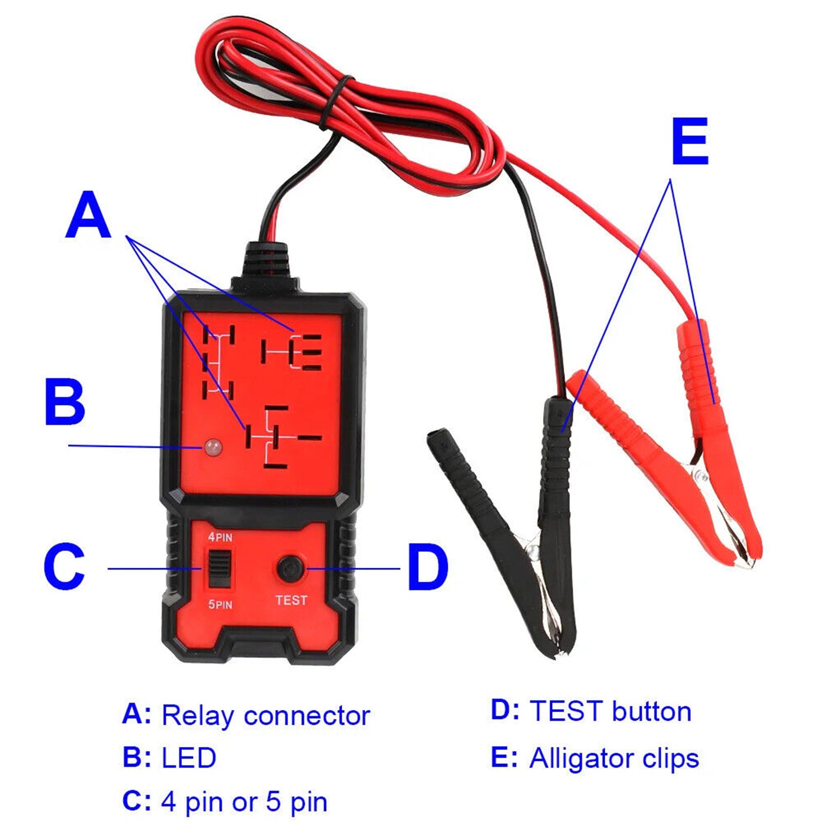 Automotive Relay Tester Car Battery Tester With Clips LED Light Electronic Automotive Relay Tester 12V Car Relay Tester For Auto Repairing relay battery tester - Premium OBD & Diagnostic Tools from Rapidvehicles - Just $27.99! Shop now at Rapidvehicles