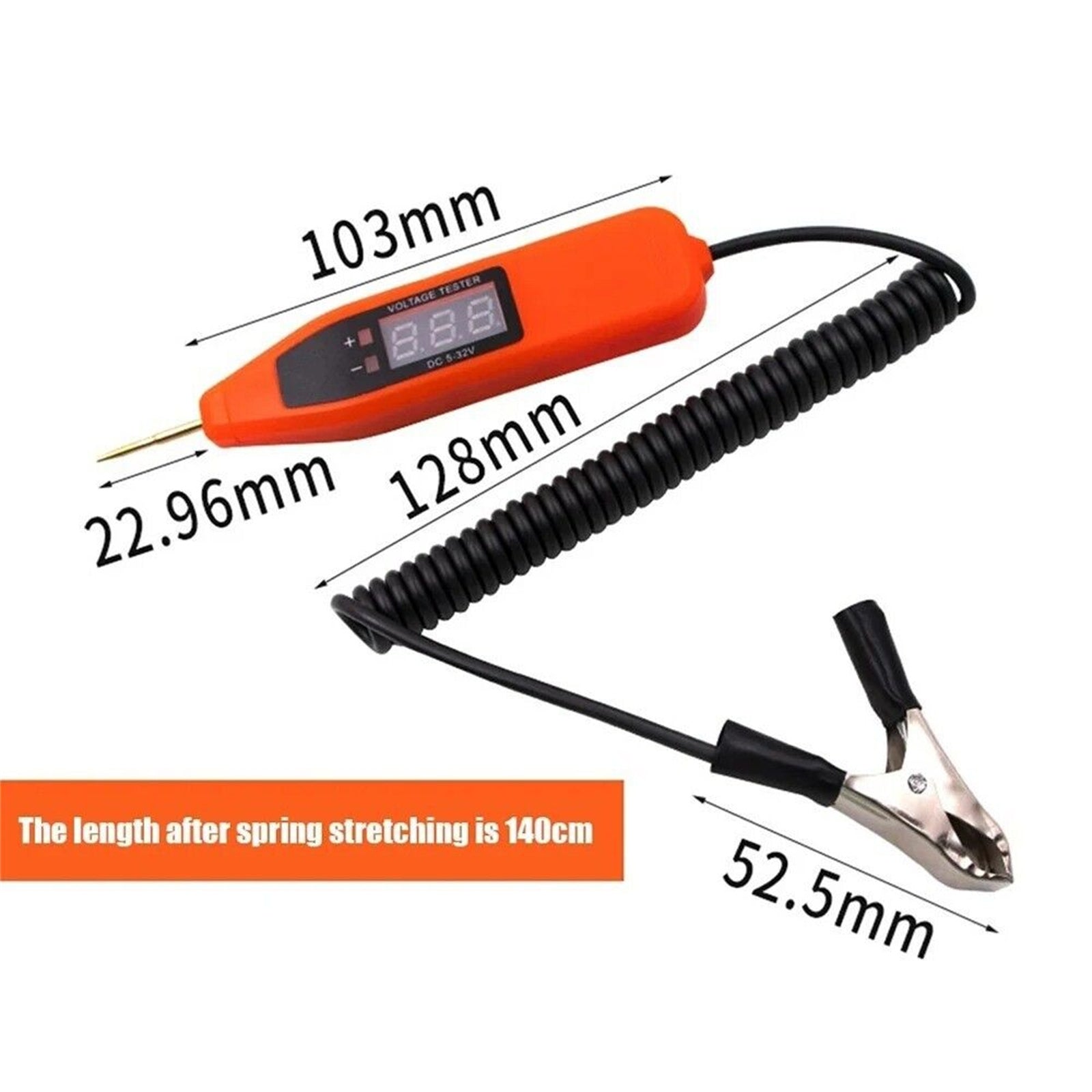 Voltage Tester Pen Electrical Tester Pen With Copper Clip Pen Tip Cover Spiral Line Heavy Duty Circuit Tester For Trailers Trucks Cars Motorcycles digital voltage test pen - Premium OBD & Diagnostic Tools from Rapidvehicles - Just $20.99! Shop now at Rapidvehicles