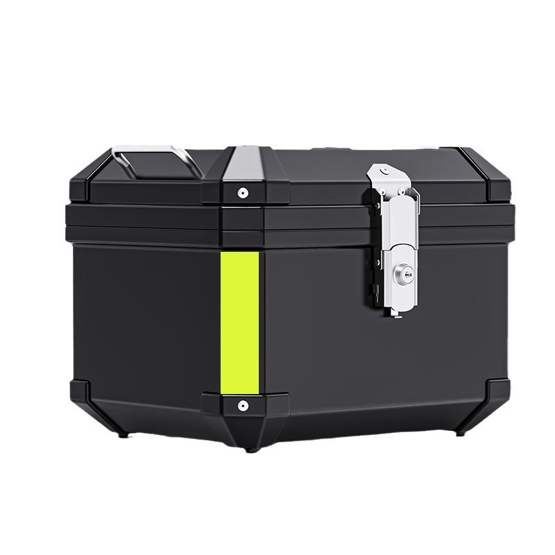 Motorcycle Top Box Lockable Helmet Luggage Storage Rear Tour Box with Reflective Design, Storage Carrier Case Black 29L - Premium Motorcycle Accessories from Rapidvehicles - Just $126.99! Shop now at Rapidvehicles