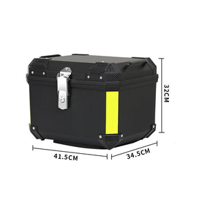 Motorcycle Top Box Lockable Helmet Luggage Storage Rear Tour Box with Reflective Design, Storage Carrier Case Black 45L - Premium Motorcycle Accessories from Rapidvehicles - Just $146.99! Shop now at Rapidvehicles