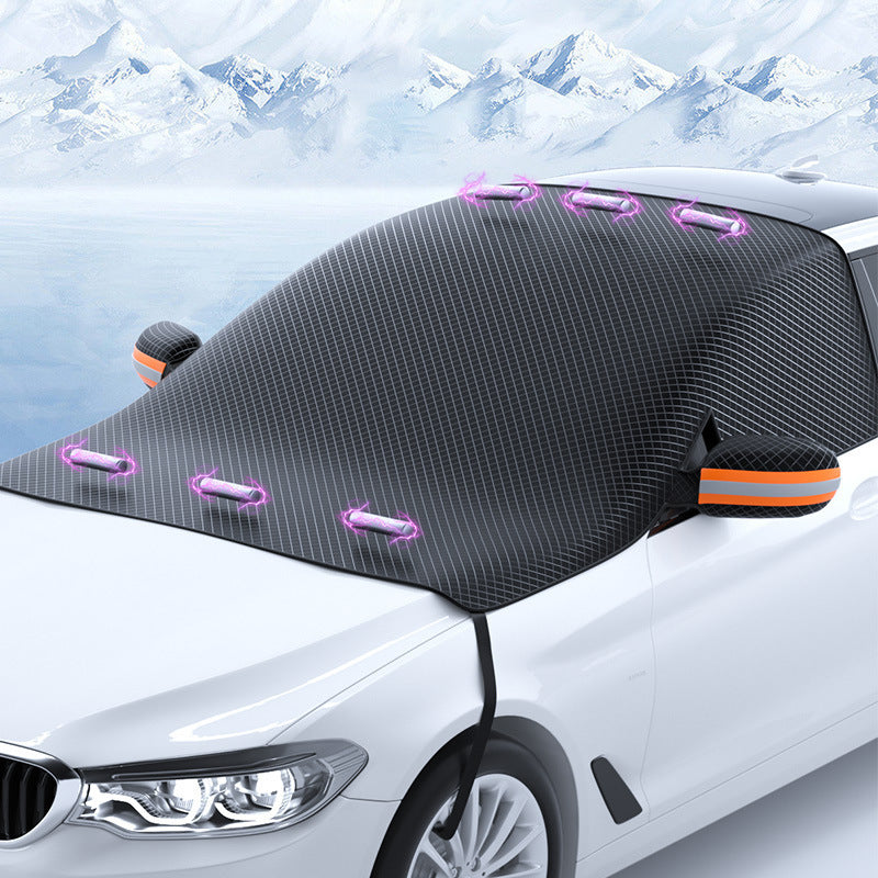 Automobile Snow Cover, Magnetic Windshield Cover With Side Window And Rearview Mirror Protector, Safety Reflective Design Universal For Most Vehicle Cars SUVs 260 x 114cm - Premium Other Exterior Parts from Rapidvehicles - Just $32.78! Shop now at Rapidvehicles