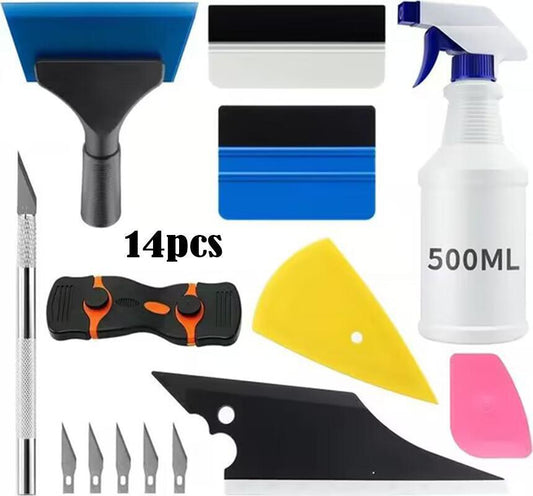 14Pcs Car Window Tint Application Tools Film Squeegee Spray - Premium Maintenance Tools from Rapidvehicles - Just $38.99! Shop now at Rapidvehicles