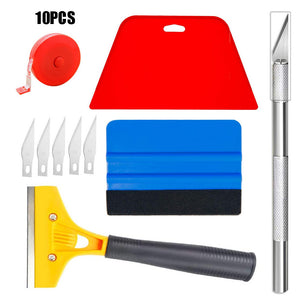 10Pcs Window Tint Application Tools Utility Knife With Blades Film Squeegee Professional Vinyl Wrap Installation Kit 10 piece set - Premium Maintenance Tools from Rapidvehicles - Just $18.99! Shop now at Rapidvehicles