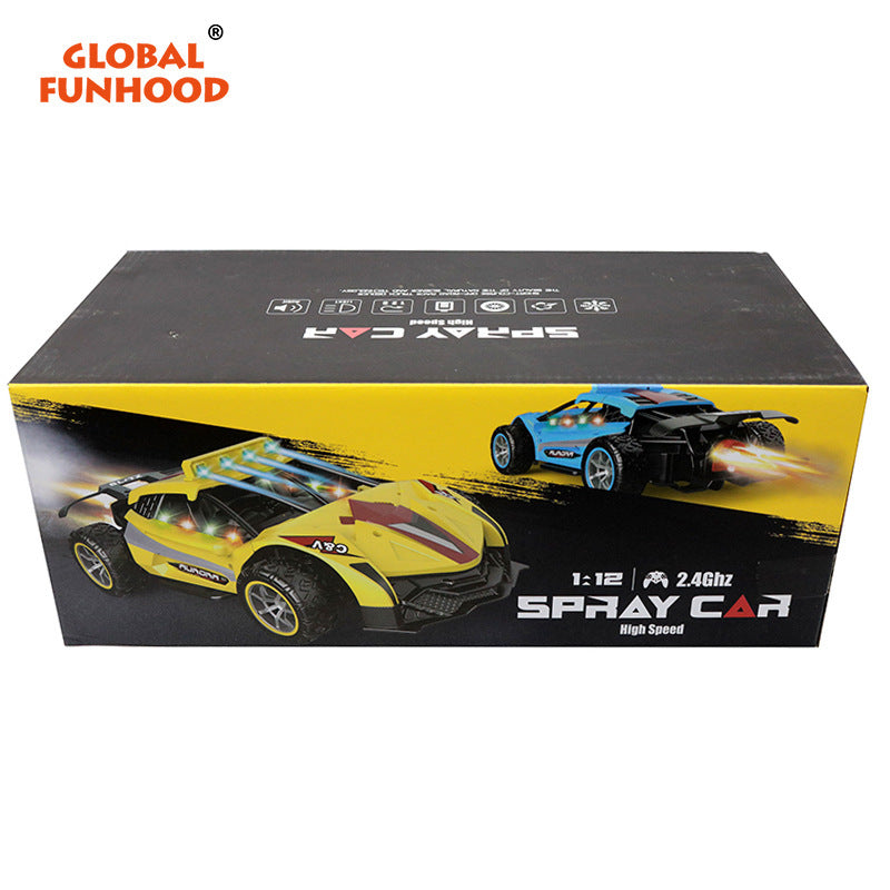 1:12 2.4g Remote Control Car 6-channel High-speed Spray with Light Sound Effect for Children Toys for Ferrari Yellow - Premium RC Cars from Rapidvehicles - Just $55.99! Shop now at Rapidvehicles