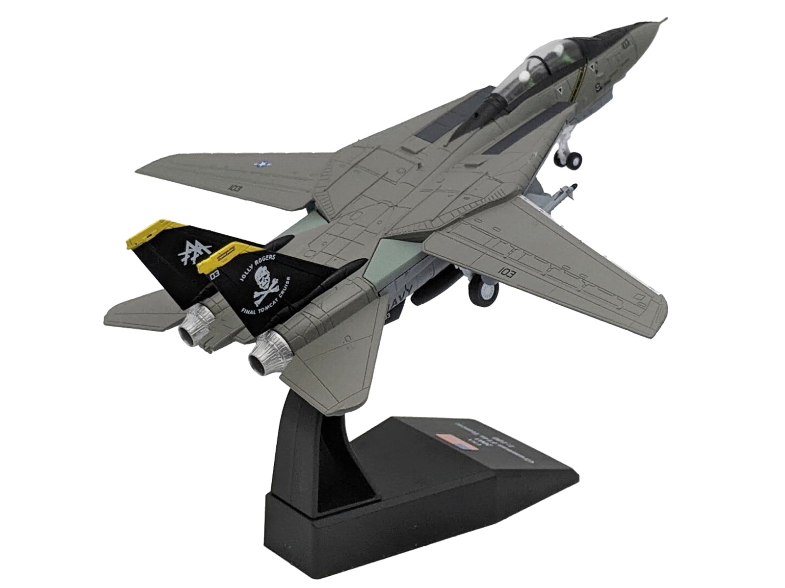 Grumman F-14B Tomcat Fighter Aircraft "VF-103 Jolly Rogers Last Tomcat Cruise USS John F. Kennedy (CV-67)" (2004) United States Navy 1/100 Diecast Model Airplane - Premium Military Models from Other - Just $67.99! Shop now at Rapidvehicles