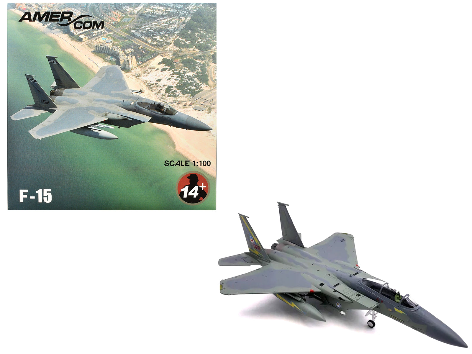 McDonnell Douglas F-15A Eagle Aircraft "Spittin Kittens 5th Fighter-Interceptor Squadron Tactical Air Command Minot AFB" (1985) United States Air Force 1/100 Diecast Model Airplane free shipping USA
