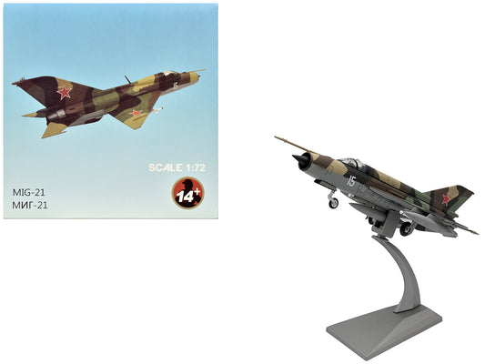 Mikoyan-Gurevich MiG-21SM Fishbed-J Fighter Aircraft "Soviet Air Force" 1/72 Diecast Model Airplane - Use code SHOPAPP15 to get 15 percent off