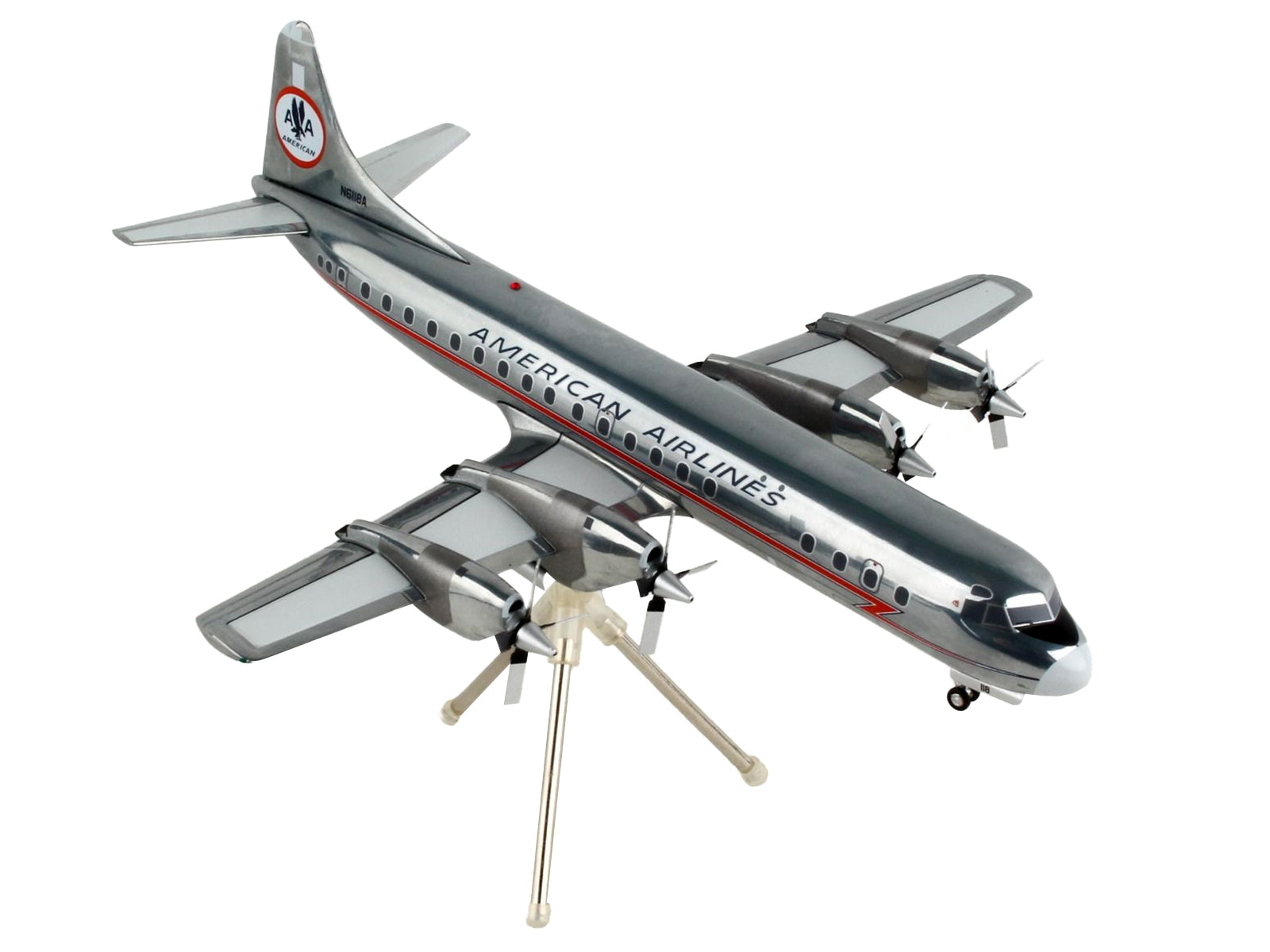 Lockheed L-188A Electra Astrojet Commercial Aircraft "American Airlines" Silver "Gemini 200" Series 1/200 Diecast Model Airplane by GeminiJets - Premium Lockheed from GeminiJets - Just $123.99! Shop now at Rapidvehicles