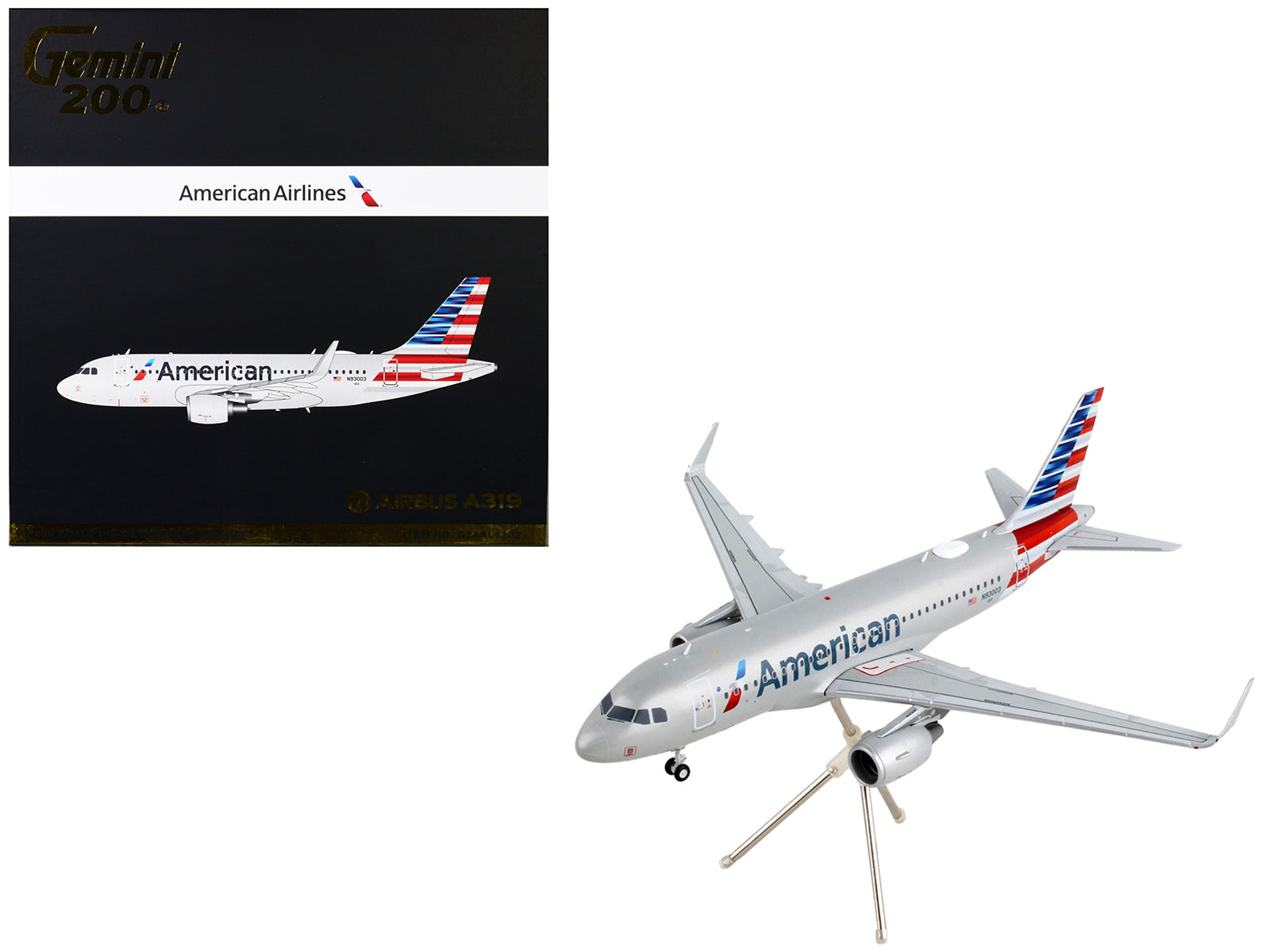 Airbus A319 Commercial Aircraft "American Airlines" Silver "Gemini 200" Series 1/200 Diecast Model Airplane by GeminiJets - Premium Aircrafts and War Planes from GeminiJets - Just $123.99! Shop now at Rapidvehicles