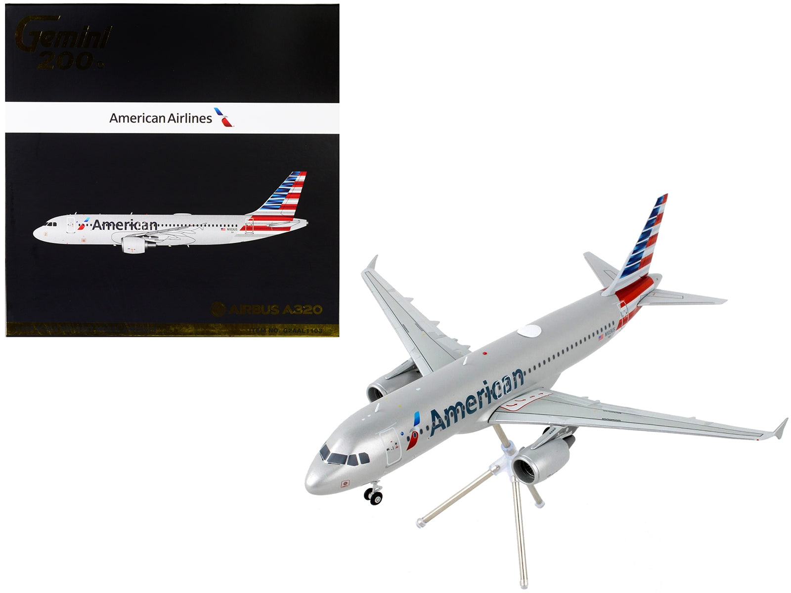 Airbus A320-200 Commercial Aircraft "American Airlines" Silver "Gemini 200" Series 1/200 Diecast Model Airplane by GeminiJets - Premium Aircrafts and War Planes from GeminiJets - Just $123.99! Shop now at Rapidvehicles