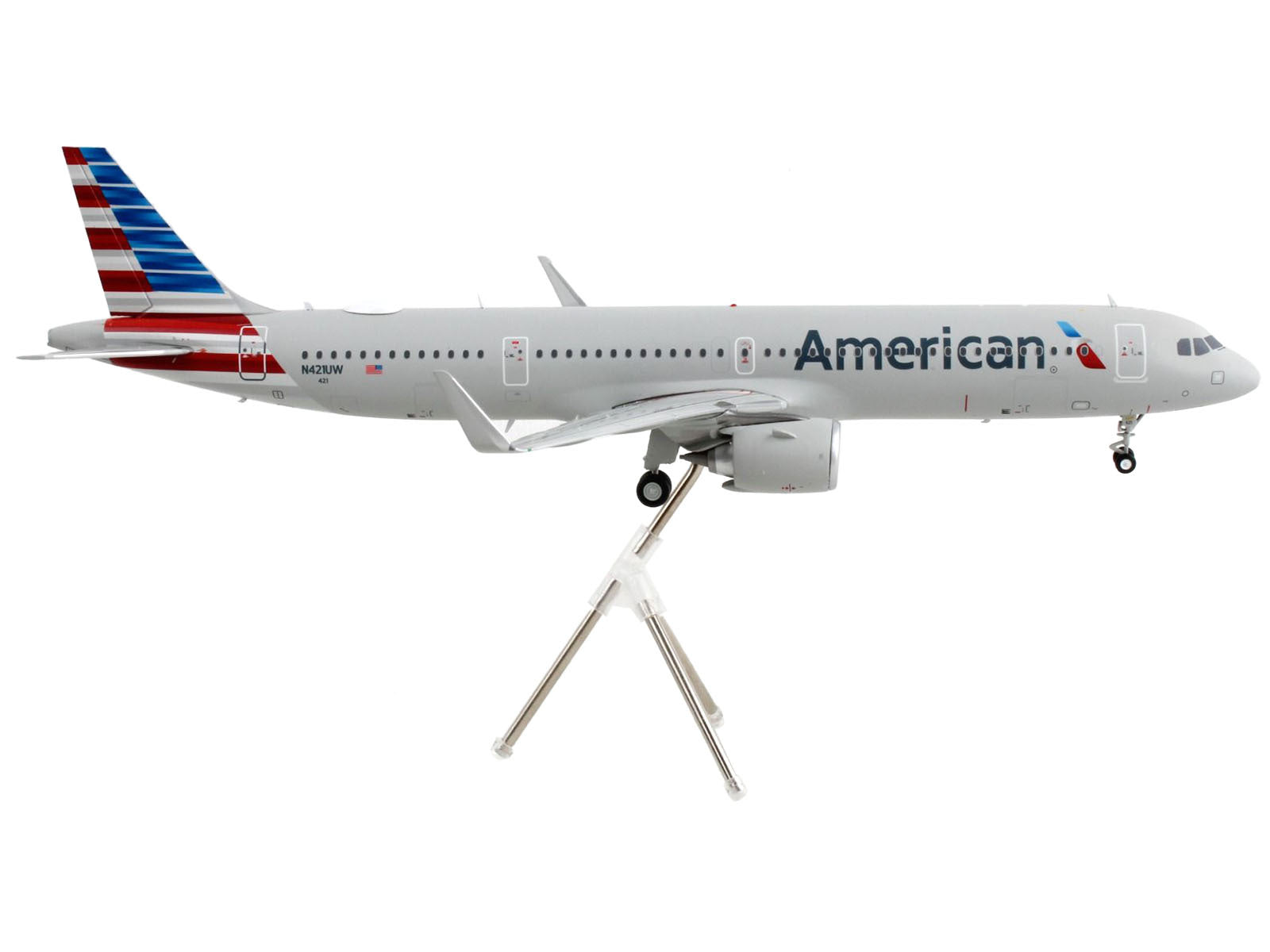 Airbus A321neo Commercial Aircraft "American Airlines" Silver with Striped Tail "Gemini 200" Series 1/200 Diecast Model Airplane by GeminiJets - Premium Aircrafts and War Planes from GeminiJets - Just $122.17! Shop now at Rapidvehicles