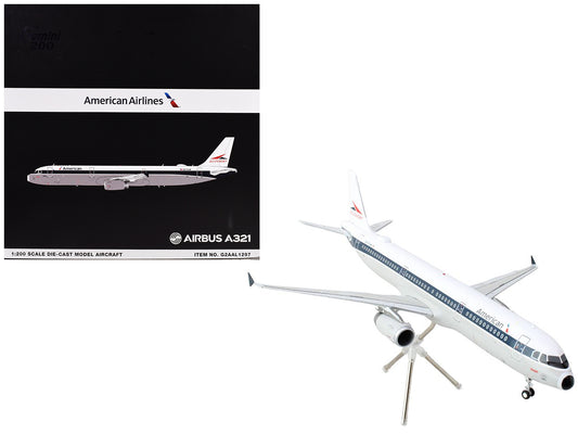 Airbus A321 Commercial Aircraft "American Airlines - Allegheny" (N579UW) White with Blue Stripes "Gemini 200" Series 1/200 Diecast Model Airplane by GeminiJets free shipping USA