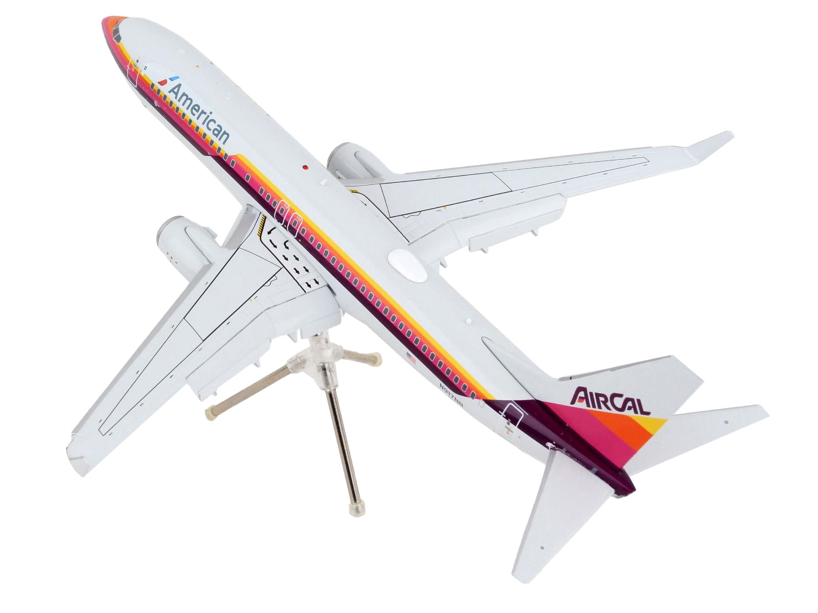 Boeing 737-800 Commercial Aircraft with Flaps Down "American Airlines - AirCal" Gray with Stripes "Gemini 200" Series 1/200 Diecast Model Airplane by GeminiJets - Premium Boeing from GeminiJets - Just $127.99! Shop now at Rapidvehicles