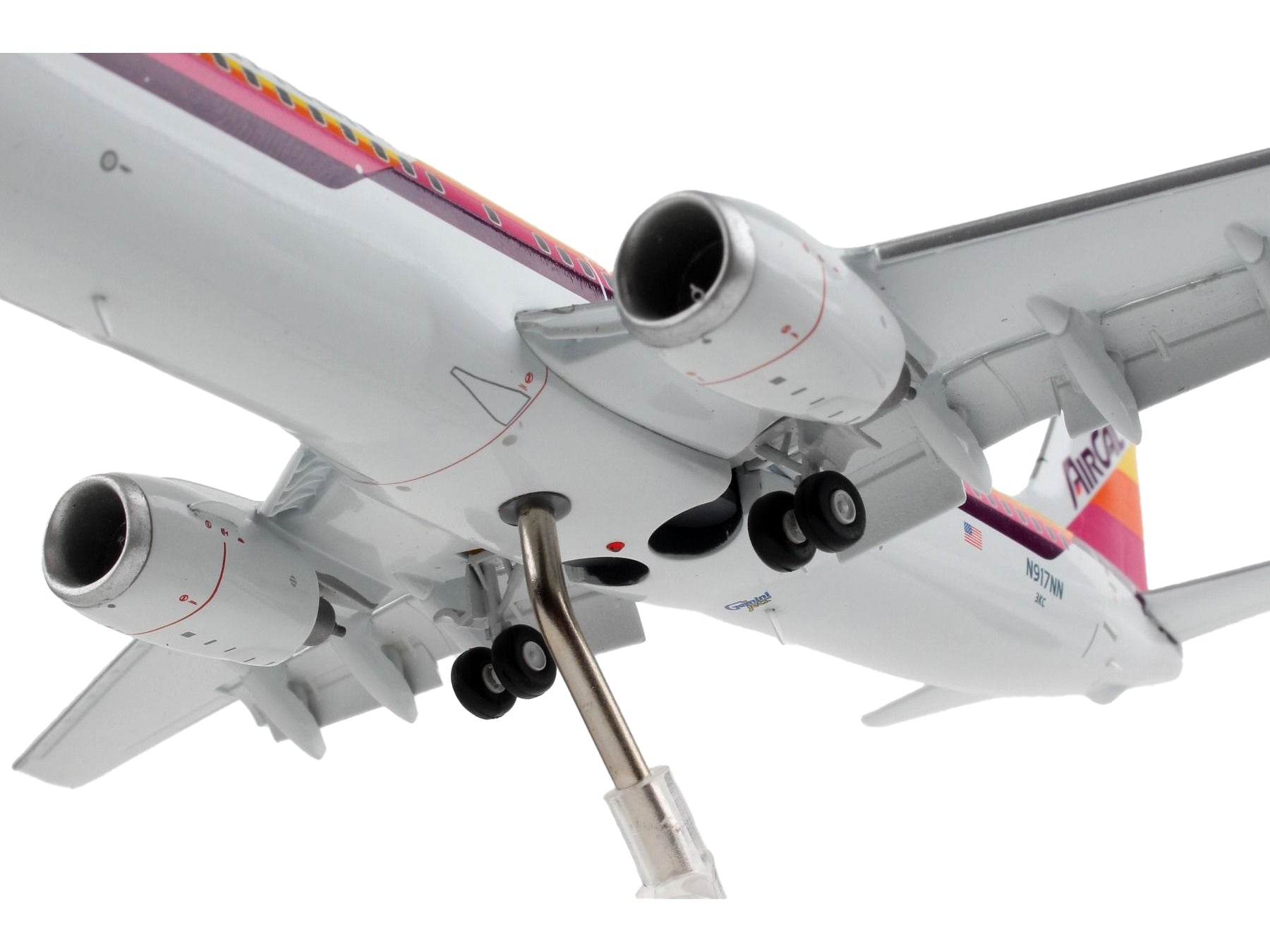 Boeing 737-800 Commercial Aircraft with Flaps Down "American Airlines - AirCal" Gray with Stripes "Gemini 200" Series 1/200 Diecast Model Airplane by GeminiJets - Premium Boeing from GeminiJets - Just $127.99! Shop now at Rapidvehicles