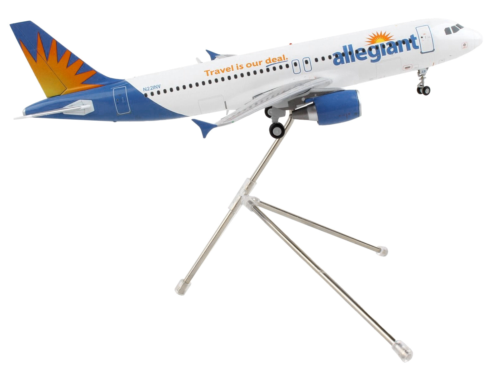 Airbus A320 Commercial Aircraft "Allegiant Air" White with Blue Tail "Gemini 200" Series 1/200 Diecast Model Airplane by GeminiJets - Premium Aircrafts and War Planes from GeminiJets - Just $123.99! Shop now at Rapidvehicles