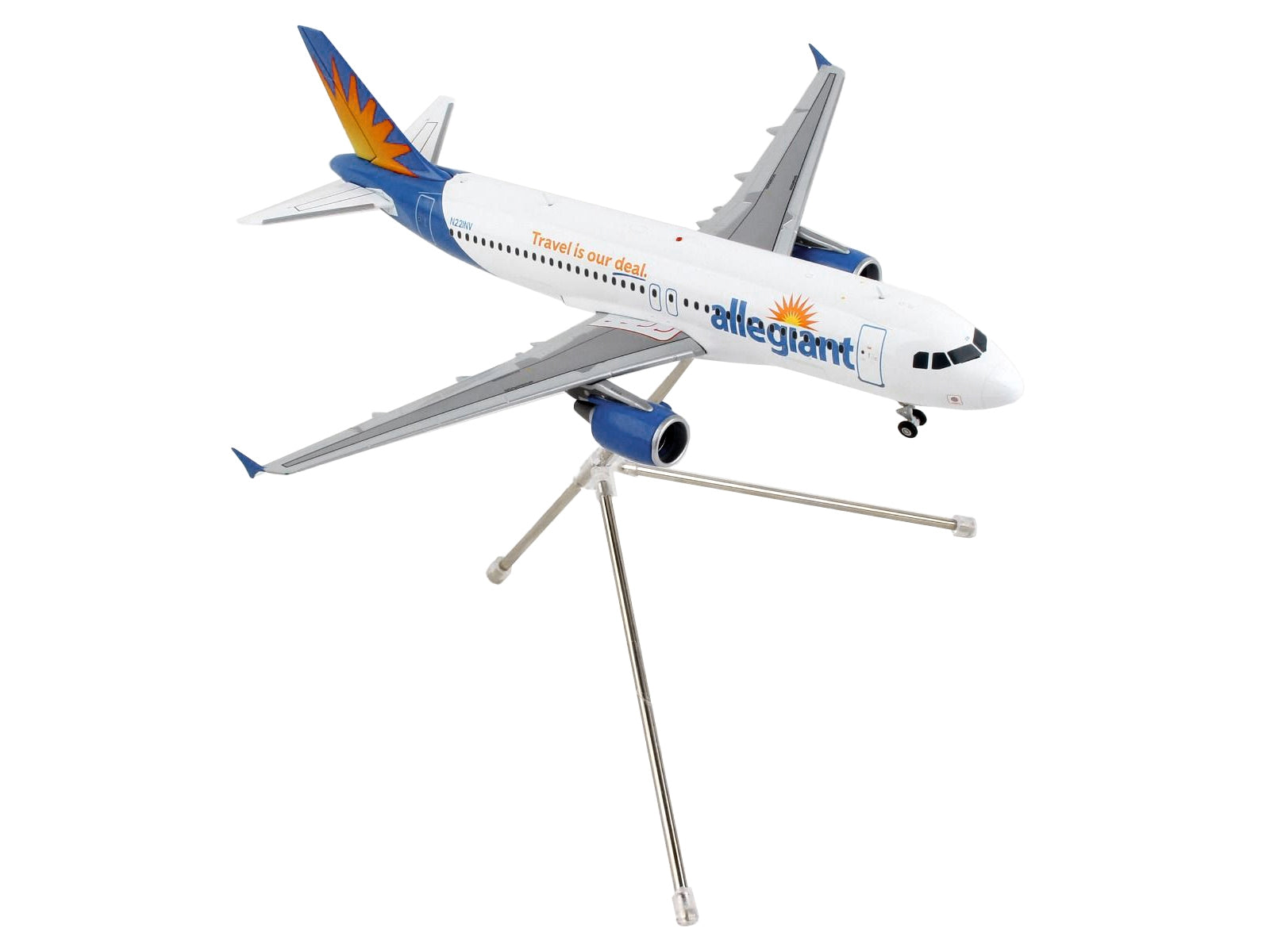 Airbus A320 Commercial Aircraft "Allegiant Air" White with Blue Tail "Gemini 200" Series 1/200 Diecast Model Airplane by GeminiJets - Premium Aircrafts and War Planes from GeminiJets - Just $123.99! Shop now at Rapidvehicles