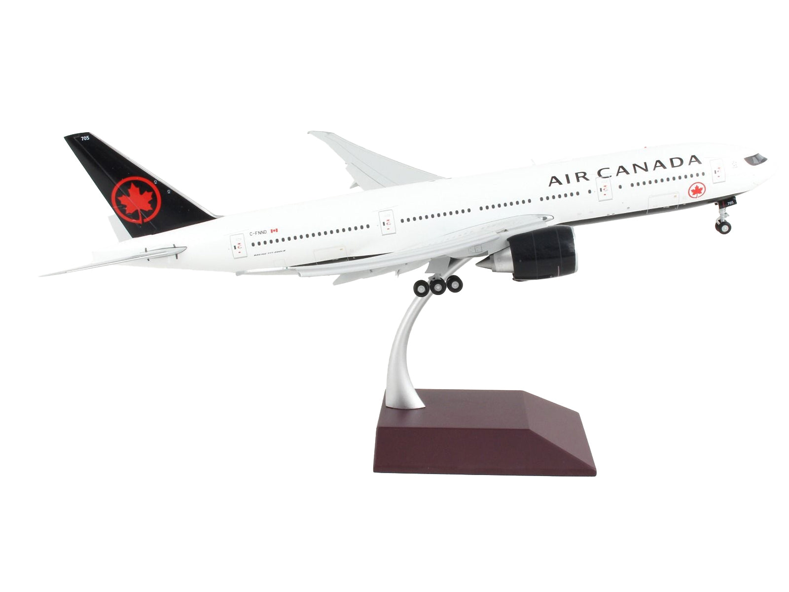 Boeing 777-200LR Commercial Aircraft with Flaps Down "Air Canada" White with Black Tail "Gemini 200" Series 1/200 Diecast Model Airplane by GeminiJets - Premium Boeing from GeminiJets - Just $171.99! Shop now at Rapidvehicles