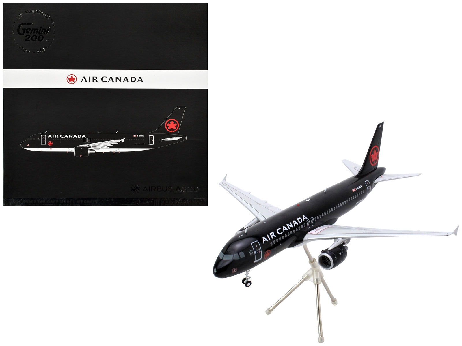 Airbus A320 Commercial Aircraft "Air Canada" (C-FNVV) Black - Premium Aircrafts and War Planes from GeminiJets - Just $144.99! Shop now at Rapidvehicles