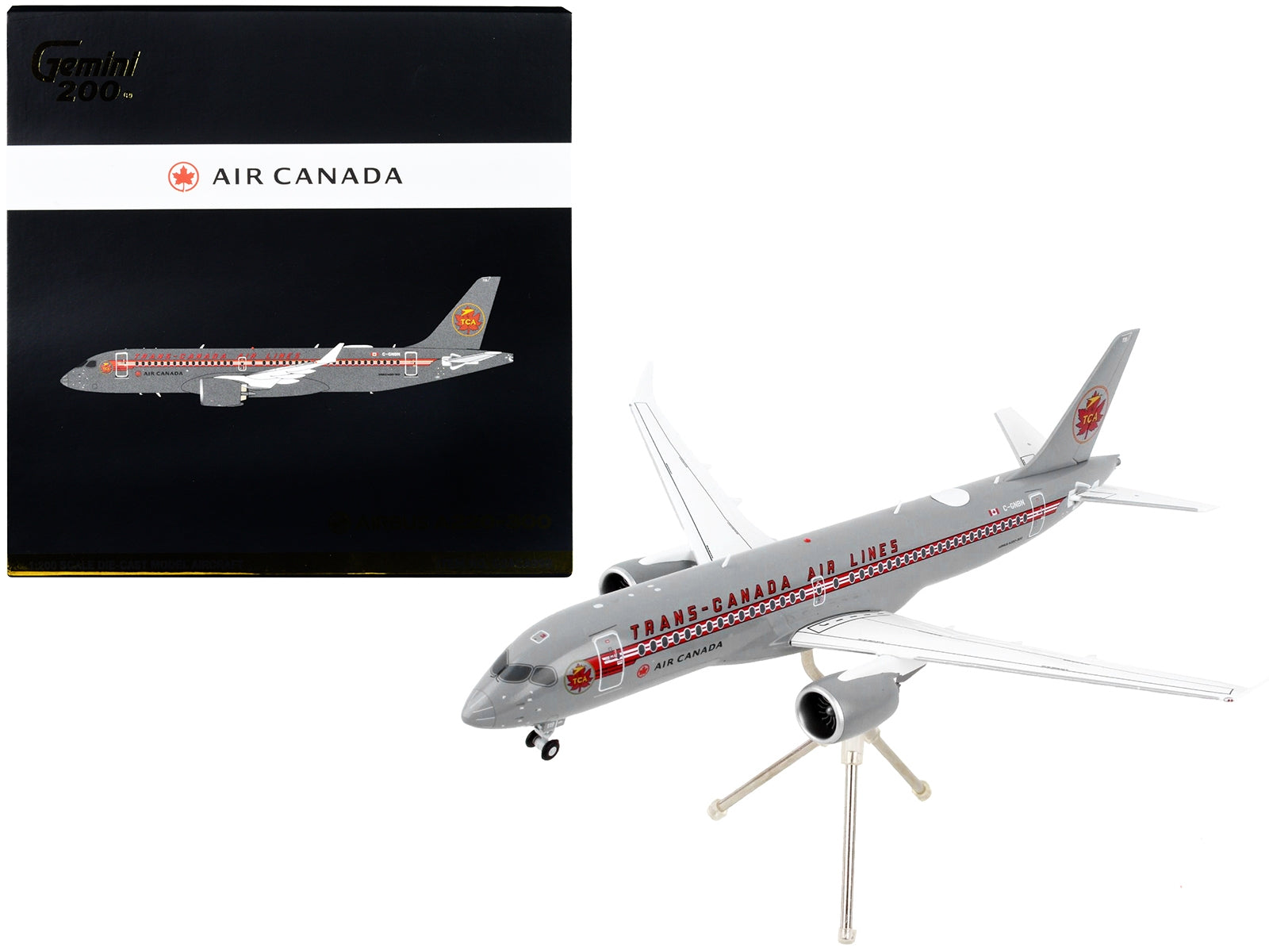 Airbus A220-300 Commercial Aircraft "Trans-Canada Air Lines - Air Canada" Gray with Red Stripes "Gemini 200" Series 1/200 Diecast Model Airplane by GeminiJets - Premium Aircrafts and War Planes from GeminiJets - Just $113.99! Shop now at Rapidvehicles