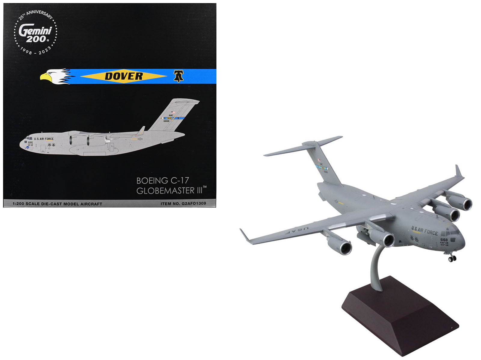 Boeing C-17 Globemaster III Transport Aircraft "Dover Air Force Base" United States Air Force (06-6168) Gray "Gemini 200" Series 1/200 Diecast Model Airplane by GeminiJets - Premium Boeing from GeminiJets - Just $156.93! Shop now at Rapidvehicles