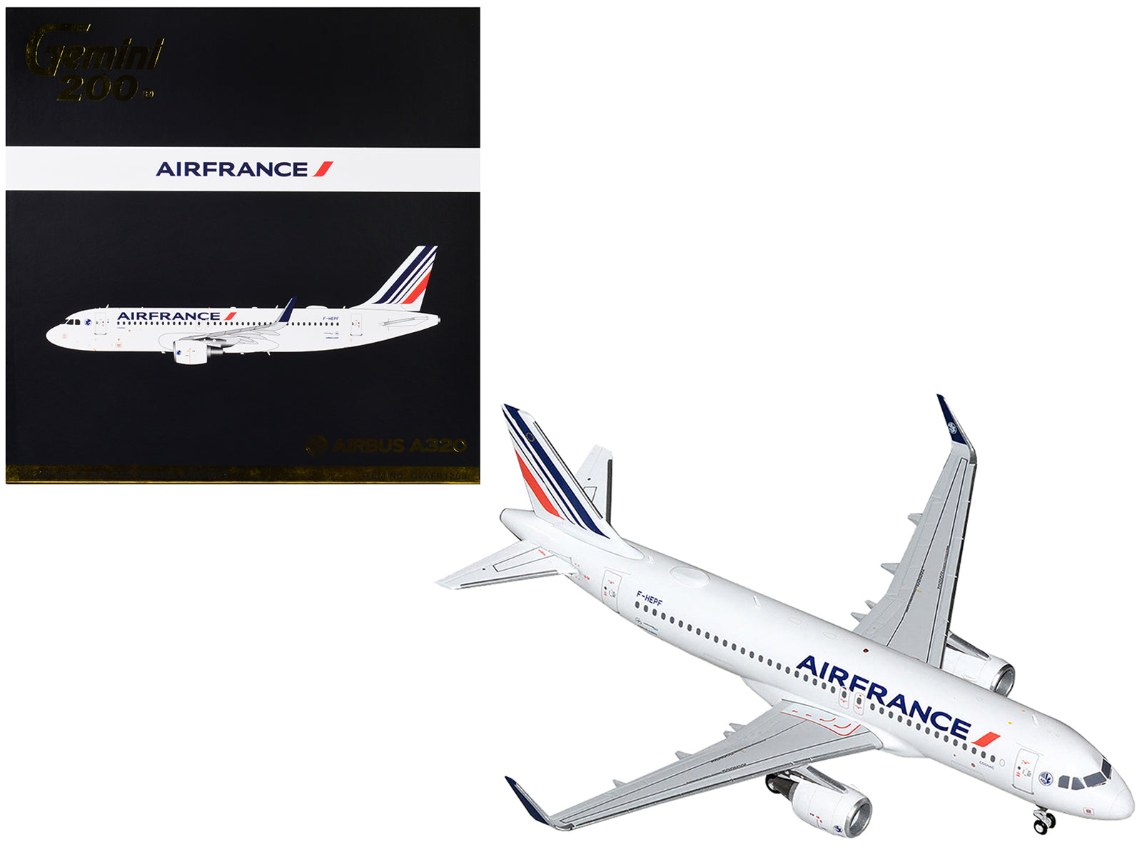 Airbus A320 Commercial Aircraft "Air France" White with Tail Stripes "Gemini 200" Series 1/200 Diecast Model Airplane by GeminiJets free shipping USA