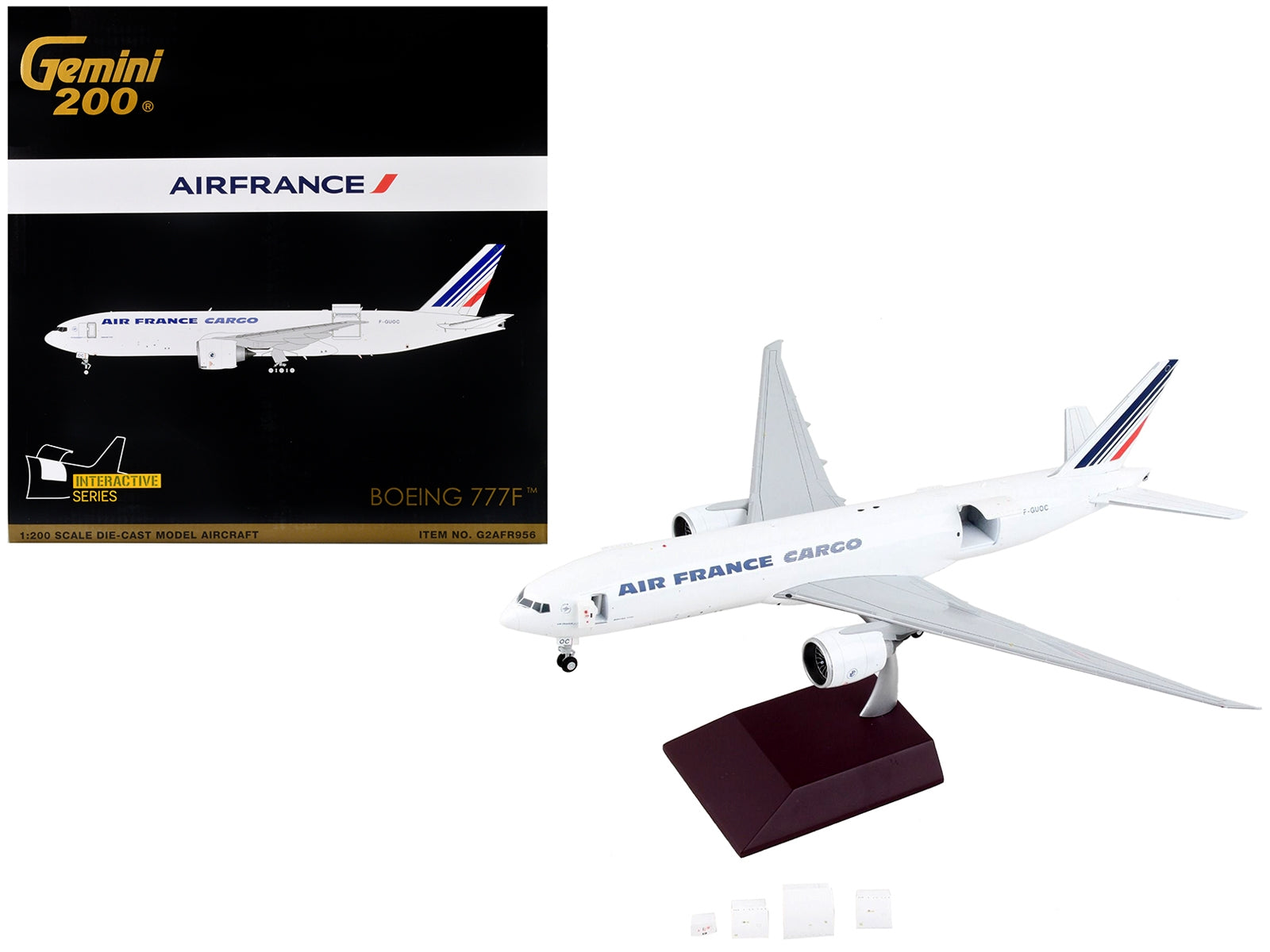 Boeing 777F Commercial Aircraft "Air France Cargo" White with Striped Tail "Gemini 200 - Interactive" Series 1/200 Diecast Model Airplane by GeminiJets - Premium Boeing from GeminiJets - Just $168.99! Shop now at Rapidvehicles