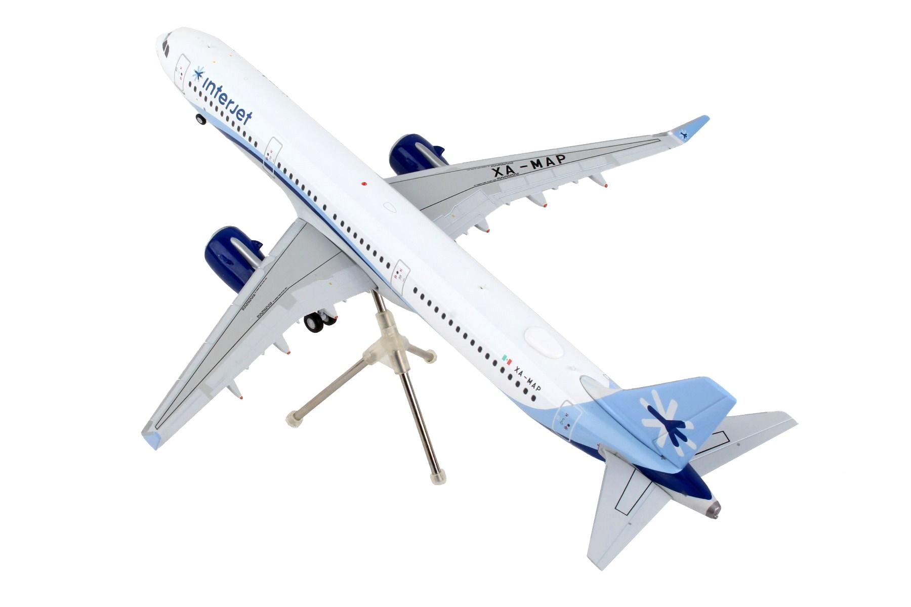 Airbus A321neo Commercial Aircraft "Interjet" White with Blue Stripes "Gemini 200" Series 1/200 Diecast Model Airplane by GeminiJets - Premium Aircrafts and War Planes from GeminiJets - Just $123.99! Shop now at Rapidvehicles