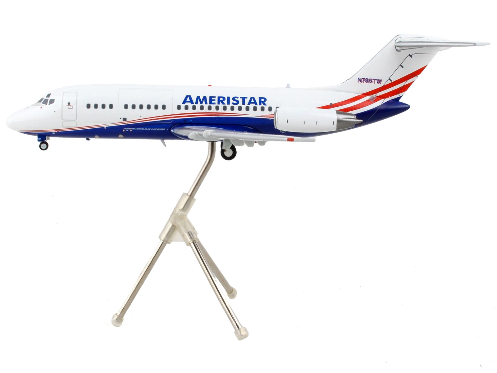 McDonnell Douglas DC-9-15F Commercial Aircraft "Ameristar Air Cargo" White with Blue and Red Stripes "Gemini 200" Series 1/200 Diecast Model Airplane by GeminiJets - Premium McDonnell Douglas from GeminiJets - Just $110.99! Shop now at Rapidvehicles