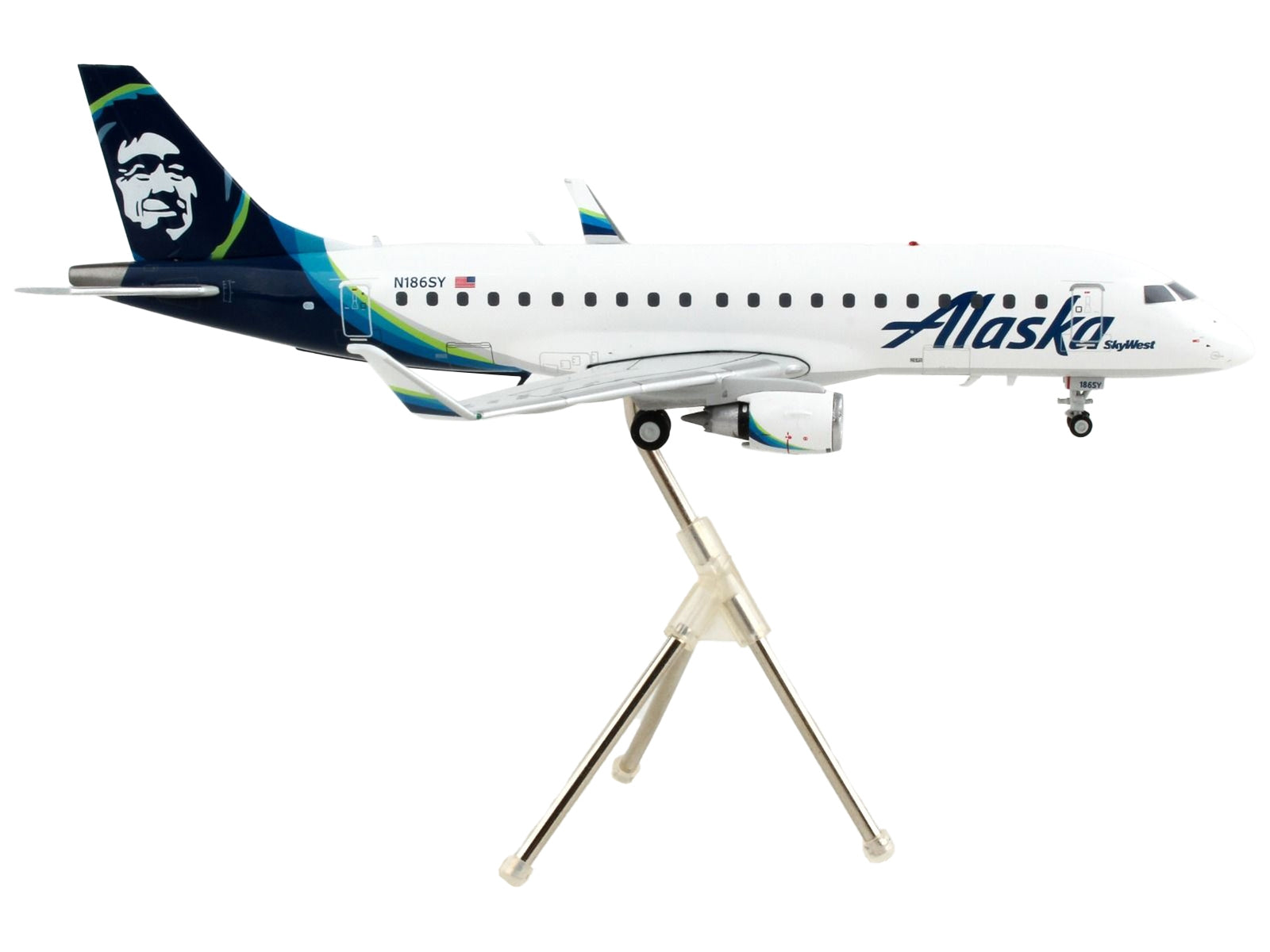 Embraer ERJ-175 Commercial Aircraft "Alaska Airlines" White with Blue Tail "Gemini 200" Series 1/200 Diecast Model Airplane by GeminiJets - Premium Embraer from GeminiJets - Just $117.99! Shop now at Rapidvehicles