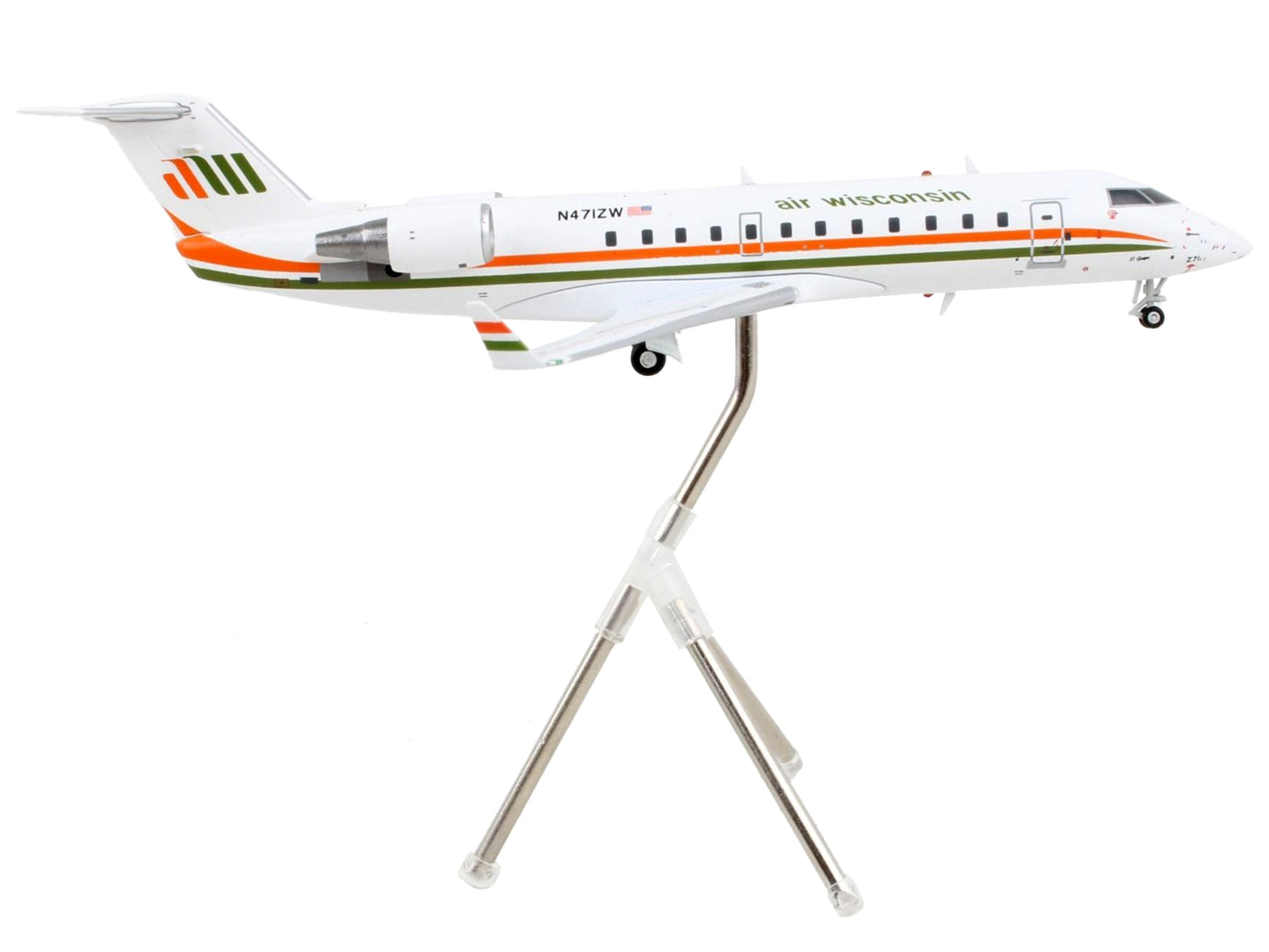 Bombardier CRJ200 Commercial Aircraft "Air Wisconsin" White with - Premium Bombardier from GeminiJets - Just $122.99! Shop now at Rapidvehicles