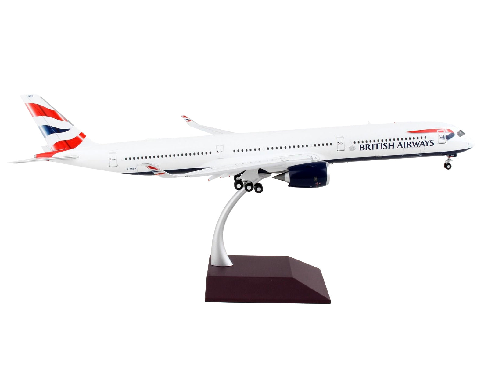 Airbus A350-1000 Commercial Aircraft with Flaps Down "British Airways" White with Striped Tail "Gemini 200" Series 1/200 Diecast Model Airplane by GeminiJets - Premium Aircrafts and War Planes from GeminiJets - Just $179.99! Shop now at Rapidvehicles