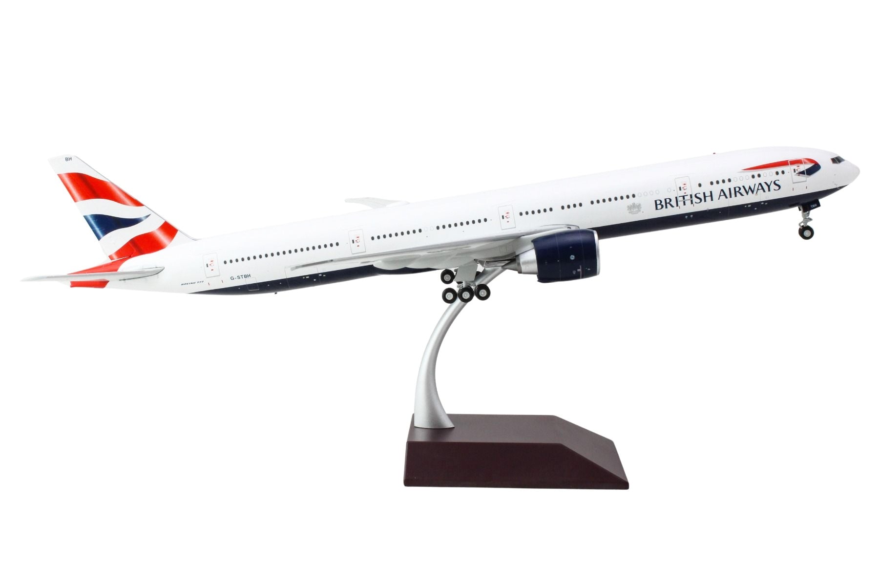 Boeing 777-300ER Commercial Aircraft "British Airways" (G-STBH) White with Striped Tail "Gemini 200" Series 1/200 Diecast Model Airplane by GeminiJets - Premium Boeing from GeminiJets - Just $169.99! Shop now at Rapidvehicles