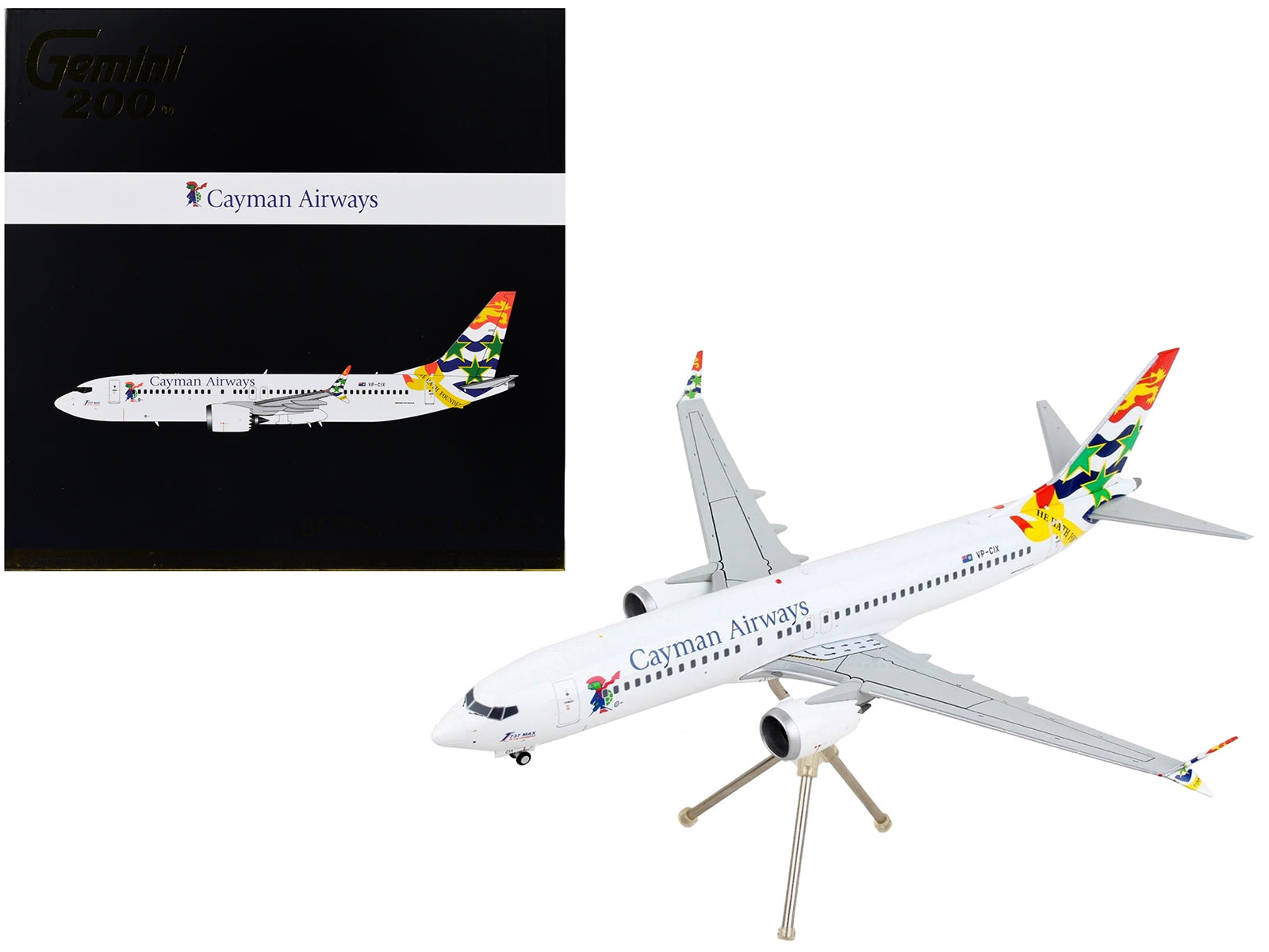 Boeing 737 MAX 8 Commercial Aircraft "Cayman Airways" White with Tail Graphics "Gemini 200" Series 1/200 Diecast Model Airplane by GeminiJets - Premium Boeing from GeminiJets - Just $123.99! Shop now at Rapidvehicles