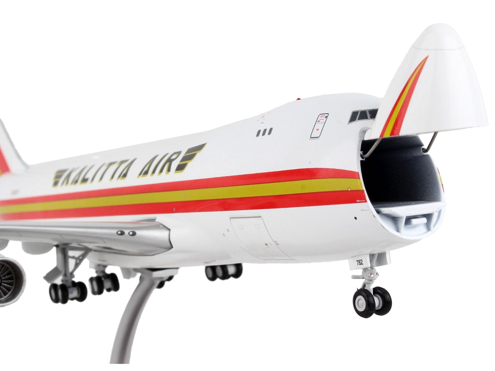 Boeing 747-400F Commercial Aircraft "Kalitta Air" White with Stripes "Gemini 200 - Interactive" Series 1/200 Diecast Model Airplane by GeminiJets - Premium Boeing from GeminiJets - Just $214.99! Shop now at Rapidvehicles