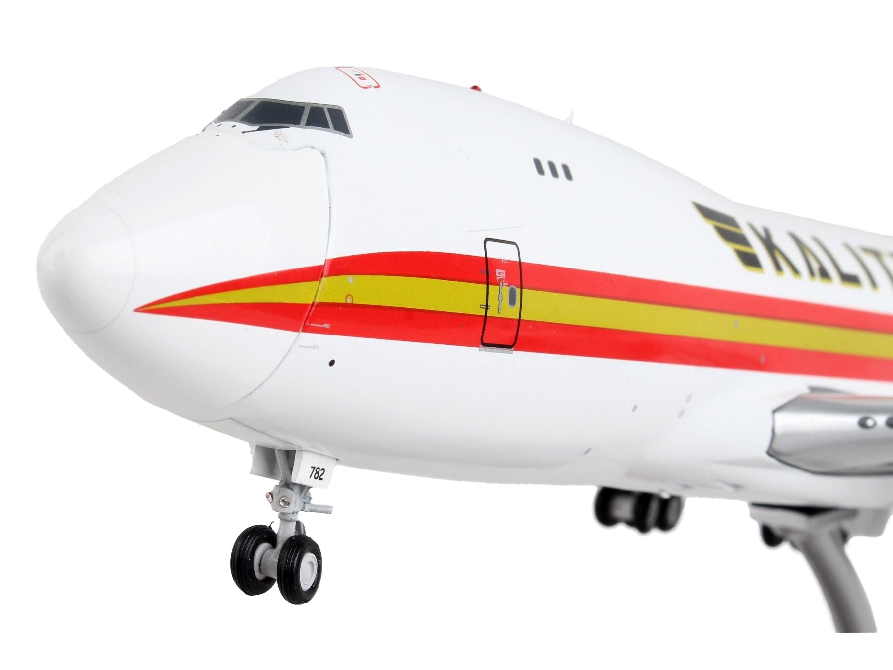 Boeing 747-400F Commercial Aircraft "Kalitta Air" White with Stripes "Gemini 200 - Interactive" Series 1/200 Diecast Model Airplane by GeminiJets - Premium Boeing from GeminiJets - Just $214.99! Shop now at Rapidvehicles