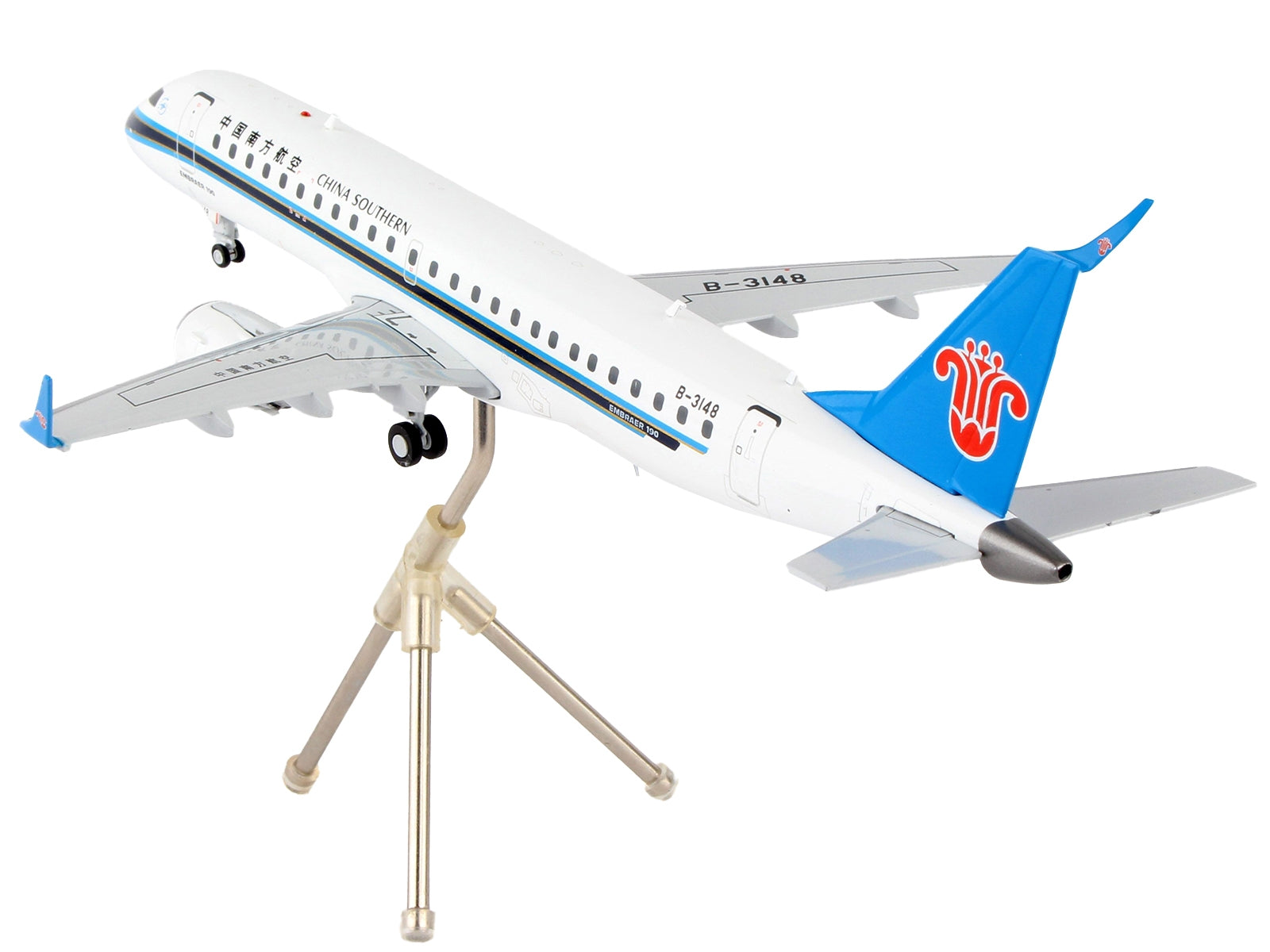 Embraer ERJ-190 Commercial Aircraft "China Southern Airlines" White with Black Stripes and Blue Tail "Gemini 200" Series 1/200 Diecast Model Airplane by GeminiJets - Premium Embraer from GeminiJets - Just $113.99! Shop now at Rapidvehicles