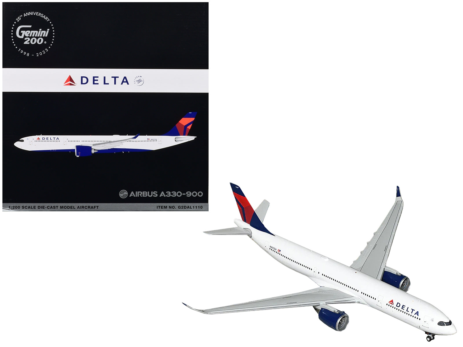 Airbus A330-900 Commercial Aircraft "Delta Air Lines" White with Blue and Red Tail "Gemini 200" Series 1/200 Diecast Model Airplane by GeminiJets - Premium Aircrafts and War Planes from GeminiJets - Just $164.99! Shop now at Rapidvehicles