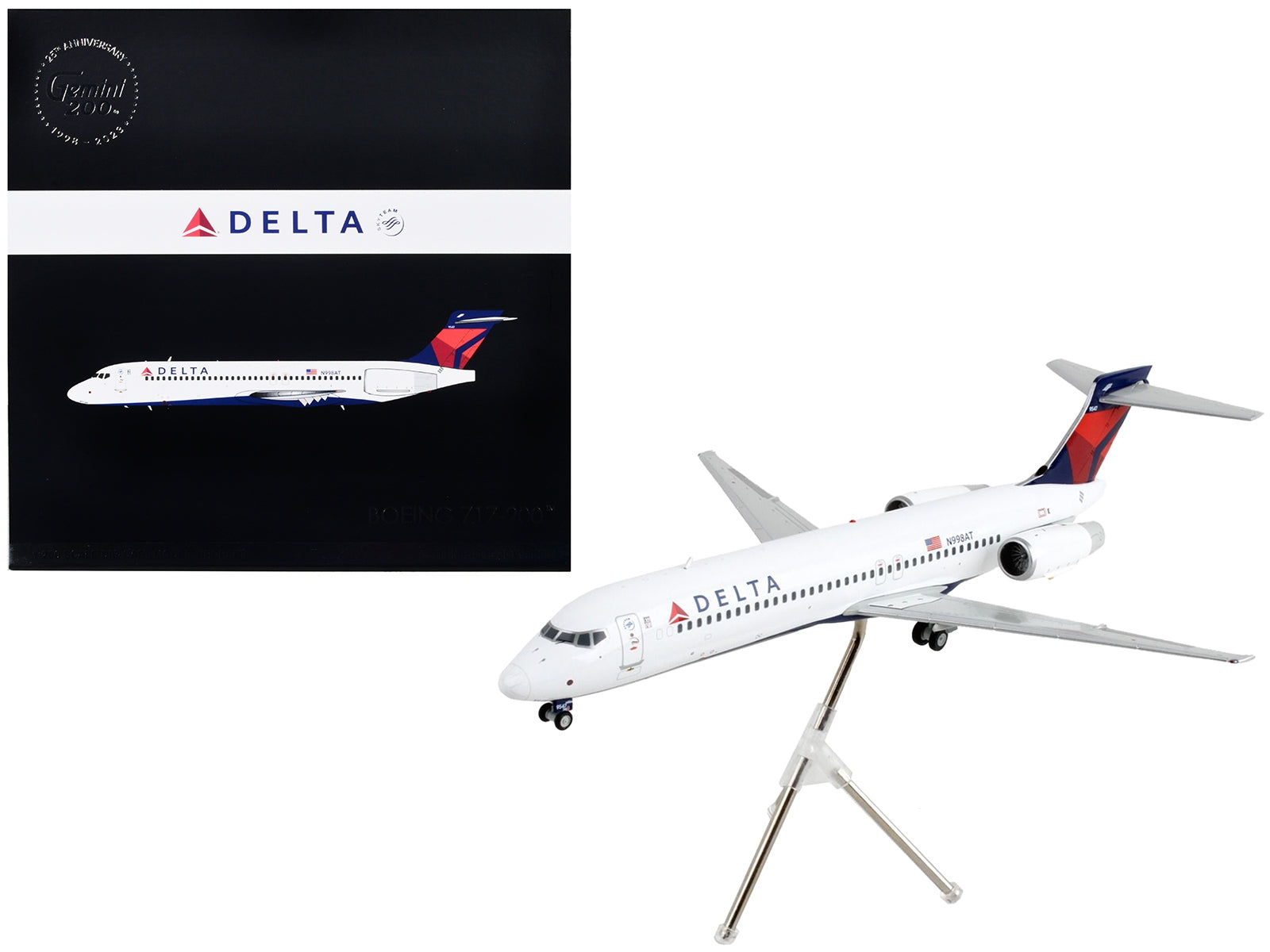 Boeing 717-200 Commercial Aircraft "Delta Air Lines" White with Blue Tail "Gemini 200" Series 1/200 Diecast Model Airplane by GeminiJets - Premium Boeing from GeminiJets - Just $122.99! Shop now at Rapidvehicles